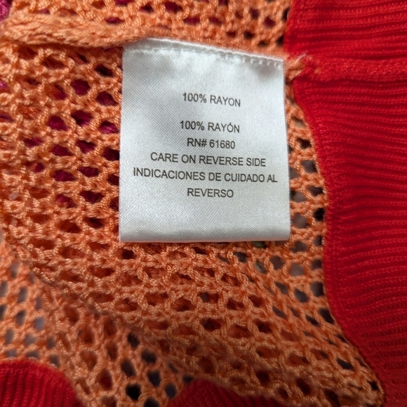 525 America Open Net Knit Log‎ Sleeve Striped  Pullover Sweater Small New - Picture 5 of 5